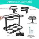 Oxygen Tank Holder, Oxygen Tank Rack, Medical Oxygen Tank Holder, Heavy Duty Oxygen Cylinder Rack for Storage and Transportation, Floor Mountable Oxygen Rack 4.5" Diameter 12 Slots