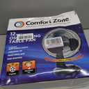 Comfort Zone Oscillating Table Fan with Adjustable Tilt, Convenient Push Button Controls, Quiet, 12 inch, 3 Speed, Desk Fan, Airflow 7.25 ft/sec, Ideal for Home, Bedroom, Dorm & Office, CZ121BK