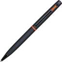 Lanier 4G Matt Black Ballpoint Pen - Black Shiny Parts with Medium Tip 0.7mm Cross Style Refill (with Accents - Pink or Purple or Orange or Blue or White)