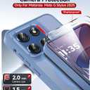LeYi for Moto G-Stylus-2025/2026 Case: Motorola Moto G Stylus 2025 Case [MagSafe Fit] with 2X Screen Protector, Military-Grade Protection Slim Frosted Translucent Soft Funda para G Stylus 2025, L-Blue