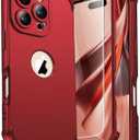 ORETECH for iPhone 16 Pro Max Case, with 2 x Screen Protectors (15FT Drop Protection)(Full Camera Protection) Full Body Shockproof Bumper Anti Scratch Slim Phone Case for iPhone 16 Pro Max -Red