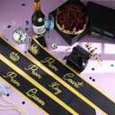 12 Pcs Prom King Queen Crowns Set with Sashes Prom Court Crown Tiara Sash for 2025 Graduation Party Cosplay (Black)