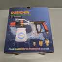 DUSICHIN Short Wand Pressure Washer Gun Foam Cannon 1/4" Quick Connector Pressure Washer Accessory,Car Wash Foam Gun Dual Ended Shift Connector 5 Pressure Washer Nozzles M22-14, M22-15 Brass Fittings