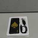 LcFun Electric Lighter Rechargeable USB, Dual Arc Plasma Lighter, Windproof Flameless Electronic Lighters, Pocket Metal Lighters with LED Battery Indication for Candles, Camping (Black Ace)