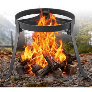 Campfire Tripod for Cooking, Outdoor Camp Fire Cooking Equipment for Dutch Oven Tripod, Portable and Foldable Fire Pit Stand, Heavy Duty Cooking Tripod