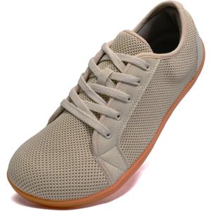 Men's Wide Minimalist Shoes Barefoot Sneakers Zero Drop Sole Optimal Relaxation (6.5 Wide, Beige Gum)