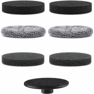 6-Pack Electric Spin Scrubber Replacement Heads, Universal Hook and Loop Cleaning Brush Refill Pads (2 Microfiber, 2 Sponge, 2 Scouring) for Bathroom, Tub, Kitchen and Car