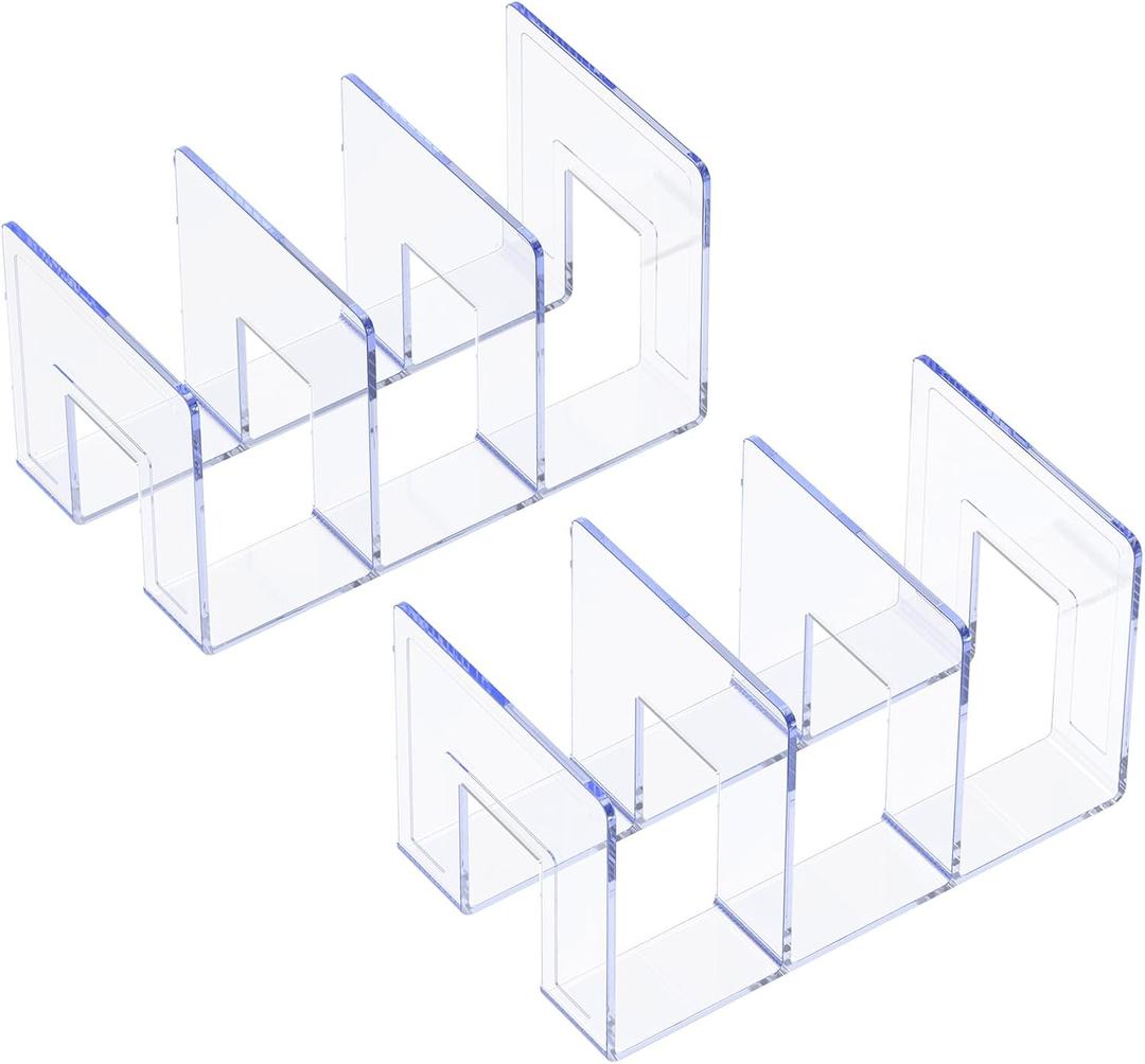 YAGELI Clear Acrylic Purse/Handbag Organizer - 3 Sections Divider for Closet Storage - Sturdy Organizer Rack for Purses, Handbags, and Clutches(2Pack-3Sections) YAGELI Clear Acrylic Purse/Handbag Organizer - 3 Sections Divider for Closet Storage - Sturdy Organizer Rack for Purses, Handbags, and Clutches(2Pack-3Sections)