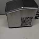 Aeitto Countertop Ice Maker Machine, 26lbs Ice in 24H, 8 Bullet Ice Cubes in 6 Mins, Self-Cleaning Portable Ice Maker with 2 Ice Sizes, Basket & Scoop for Home, Kitchen, Office, Stainless Steel