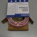 Suptikes Door Draft Stopper Under Door Sweep for Exterior & Interior Doors, Weather Stripping Door Seal, Strong Adhesive Door Sweep Soundproof Weather Stripping, 2" W x 39" L, White