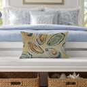 2 x Abstract Oyster Coastal Beach Pillow Covers 12x20, Beachy Room Decor Aesthetic, Retro Coastal Ocean Oyster Shell Decorative Lumbar Pillow Covers for Home Bedroom Living Room