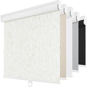ChrisDowa Linen Blackout Roller Shades, Cordless Window Blinds for Home, 30"W x 72"H
