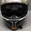 KYPARA Full Face Motorcycle Helmet with Internal Tinted Visor & DOT Approved for Moped ATV Cruiser Scooter (White Samurai Spirit, Large)