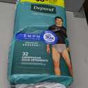 Depend Fresh Protection Adult Diapers, Incontinence Underwear for Men, Disposable, Maximum, Small/Medium, Grey, 32 Coun