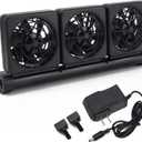 Aquarium Fan 2 3 4 Heads, Aquarium Chillers Cooling Fan Adjustable Fish Tank Cooling Fan with 2 Wind Speed Fan for Water Tank, Aquarium Tank Chiller (3 Head)