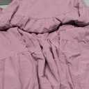 dowerme Women's Summer Casual Dresses 2026 Cap Ruffle Sleeve V Neck Button Belted Tiered Boho Maxi Dress with Pockets(Light Purple, Medium)