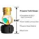 Propane Tank Gauge Level Indicator Leak Detector for 5-40 lb Tanks 2 Pack