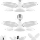 JUNEDOO LED Garage Light 38W,E26 Edison Screw Bulbs,3000K Warm White,4200Lm,300W Incandescent Bulbs Equivalent,No Dimmable,Pack of 2