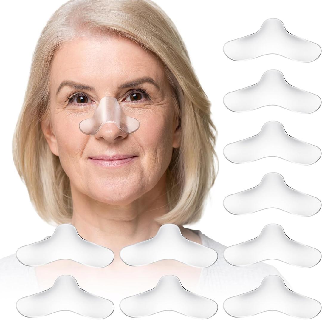 10 Pack CPAP Nose Pads, Reusable CPAP Nose Cushion for Most Masks - SiliconeGel Nasal Pads & Cushion, Relieves Pressure, Redness & Skin Irritation, Give Excellent Protection - Trim for Custom Fit