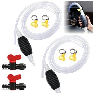 2Sets Multifunction Liquid Sucker Pump, Manual Fuel Transfer Pump Gasoline Siphone Hose, Portable Siphon Pump For Gasoline Diesel Water Fish Tank