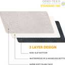 Sunheir Washable Large Dog Bed Covers Soft Plush Replacement, Waterproof Dog Bed Liner, Pet Bed Cover with Zipper 36x27x3 Inches, Grey, Cover Only
