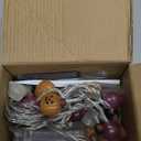 Halloween Lights Decorations, 16.4 FT 30 LED Pumpkin Bat Ghost Spooky Battery Operated Cute Orange and Purple String Lights Cozy Remote Timer 8 Lighting Modes Twinkle Indoor Outdoor Window Porch Decor