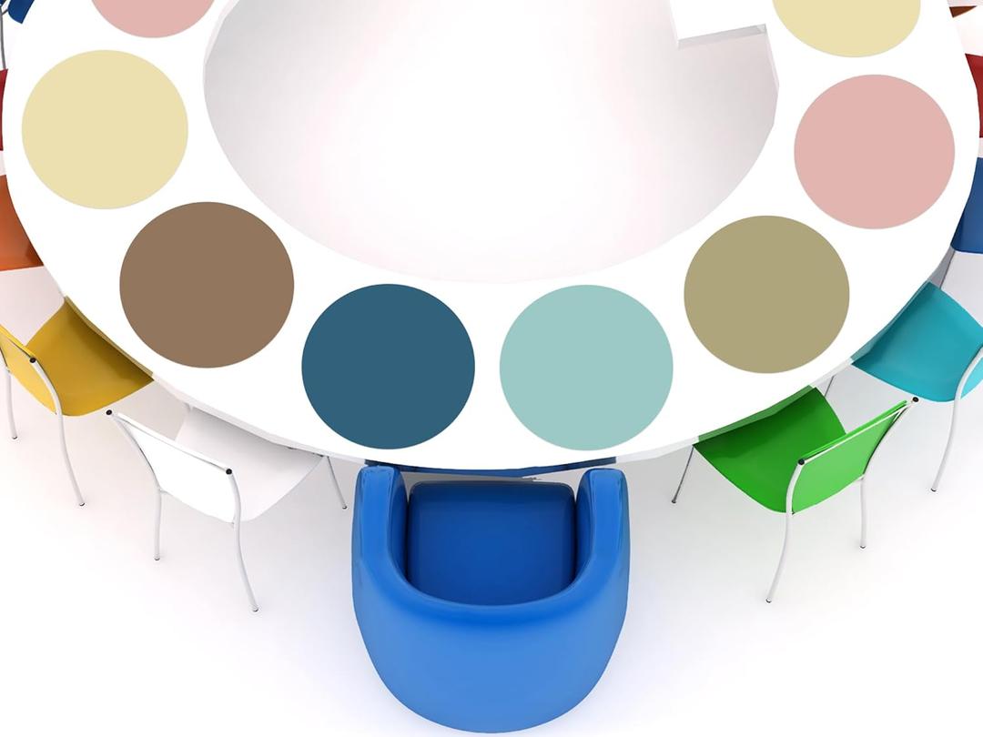 CHUNNIN 12Pcs Boho Large Dry Erase Dots 12 Inch Removable Smooth Circle Stickers Desktop Writing Spots Back to School Decorations for Classroom Whiteboard Wall Desk Cutouts Teacher Must Haves