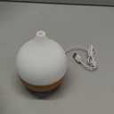 SALKING Essential Oil Diffuser, 100ml Small Aromatherapy Diffuser with Auto Shut-Off Function, Ultrasonic Diffusers for Essential Oils, Cool Mist Humidifier with Warm White Lights, for Office Home (White + Wooden Grain)