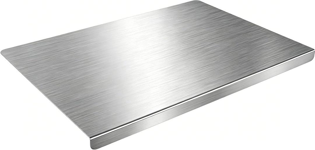 Stainless Steel Cutting Boards for Kitchen, 304 Stainless Chopping Board, Non-Slip Metal Cutting Board for Meat, Fruits, Vegetables, and Baking Food Grade Double-Sided Cutting Boards (23.6"L x 15.7"W), 23.6"L x 15.8"W