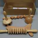 Wood Therapy Massage Tools 5-in-1 Lymphatic Drainage Massager Maderoterapia Kit Wooden Massager Body Sculpting Tools for Muscle Pain Relief, Anti-Cellulite, Body Contouring and Shaping