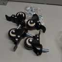 2"Stem casters set of 4 Metric Threaded Stem M10 x 25mm Heavy Duty casters Wheels with Safety Dual Locking furniture casters Swivel Castors with Brakes,500Lbs