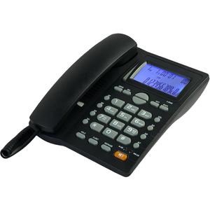 Corded Caller ID Telephone, TelPal Landline Home Phones with Blue Backlight & Speaker, Hands Free Analog Hotel Office Telephone Set, Desktop Speed Memory Dial Telephones for Seniors (Black)