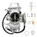 Carburetor Compatible with 2002-2008 Yamaha Grizzly 660 YFM660 Carb 4-Stroke Engine ATV Carb with Fuel Valve Petcock