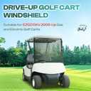 DRIVE UP Golf Cart Windshield, EZGO Golf Cart Windshield Fits for RXV 2008-Up Gas and Electric Golf Carts, Tinted Upgraded Windshield Foldable Impact Resistant and Anti-UV Protection