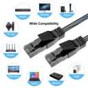 Cat6 Ethernet Cable 3 FT (10-Pack), Snagless Cat 6 Patch Cable, Upgraded Transparent Flexible PVC Jacket, OFC Oxygen-Free Copper, 1Gbps, Internet Network Cable, Cat6 Cables, UTP, Black Cable -10 Pack