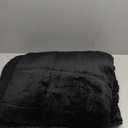 Wemore Sherpa Fleece Weighted Blanket for Adult 15 lbs Dual Sided Cozy Fluffy Heavy Blanket,Ultra Fuzzy Throw Blanket with Soft Plush Flannel Top,60 x 80 inches Black on Both Sides