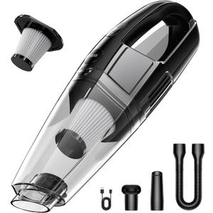BSRCO Handheld Vacuum Cordless, Rechargeable 8000PA, Car Vacuum Portable Cordless, Hand Vacuum Rechargeable, 3 in 1, Lightweight, Hand Held Vacuum Cleaner for Car Home Office, Pet Hair