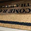 BIRDROCK HOME Come Back with a Warrant Coir Doormat | 18 x 30 Inch | Standard Welcome Mat with Black Border and Natural Fade | Vinyl Backed | Outdoor
