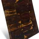 Walnut Wood Cutting Board for Kitchen, End Grain Chopping Board with Juice Groove, Heavy Duty Checkered Board for Cheese and Vegetables, Non-slip Feet, 17" 12" 1.5"