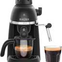 XIXUBX Coffee Machine, 3.5 Bar Espresso & Cappuccino Machine with Steam Wand, Compact Design Coffee Maker for Latte, Safety Lock & Tritan Cups, 800w, Black