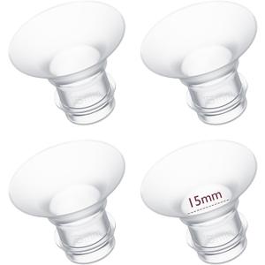 Momcozy Flange Insert 15mm Compatible with 24mm Flange/Shield of Most Pumps, Fit for Momcozy S9Pro/S12Pro/S12Pro-Quick Replacement Accessories, 4PCS 15mm