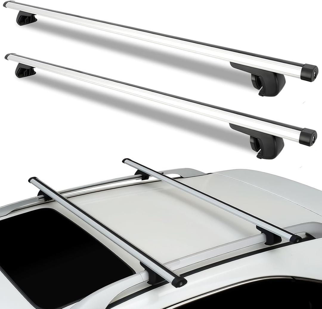 SYDSZ Car Roof Rack Cross Bars 53 Thick Aluminum Crossbars Universal Roof Rack, Fits Most Vehicles with Existing Raised Side Rails with Gap