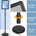 JEAWIWI 1Pcs 8.5 x 11 Inches Sign Holder Stand - Adjustable Rotatable Snap-Open Pedestal Frame for Indoor & Outdoor Displays