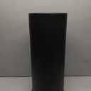 Reallnaive 30L/8GAL Matte Black Lidded Trash Can with 100 Garbage Bags Metallic Black Kitchen Garbage Bin with Lid Commercial Compact Waste Basket for Shopping Centers, Elevator Doors, Hotels