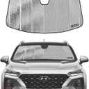 Pigenius Windshield Sunshade for Hyundai Santa Fe 2019-2023 (5-Passenger), Reversible Silver/Black