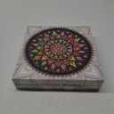 Bgraamiens Puzzle-Geometric Colorful Mandala-1000 Pieces Creative Geometric Round Blue Board Colorful Mandala Jigsaw Puzzle