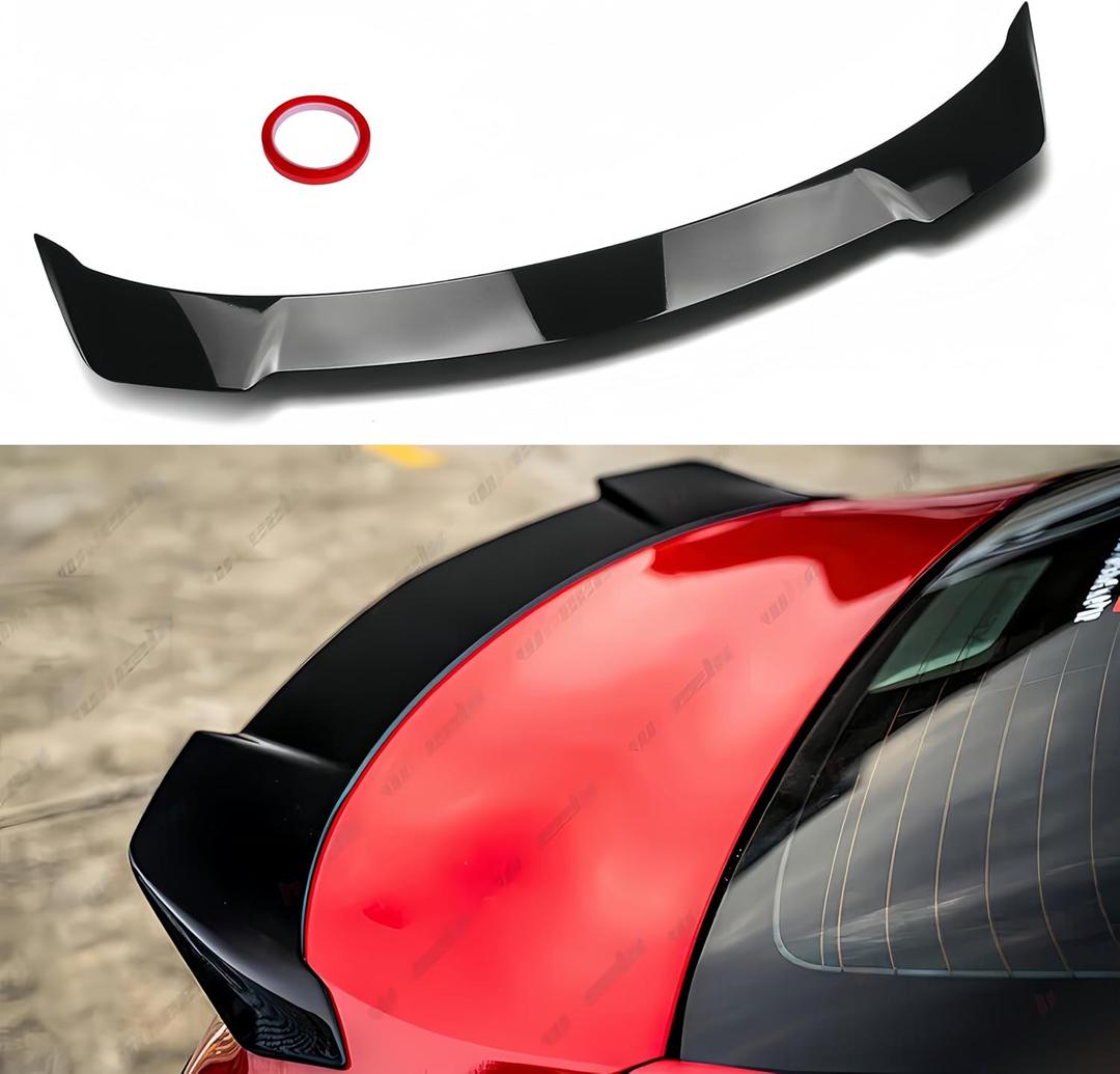 Rear Trunk Spoiler Compatible with 2018-2024 Toyota Camry SE XSE L LE XLE Hybrid, V2 Style Fits for 18-24 Sedan, High Kick Spoiler Wing Lip (Glossy Black)