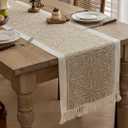 Table Runners 138 Inches,Waterproof Boho Table Runner with Tassel Fringe,Table Runner for Party Coffee Table