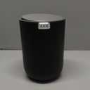 EKO Mini Desk Trash Can with Swing-Top Lid 0.4 Gallon Small Table Round Wastebasket for Office, Home, Car (Black)