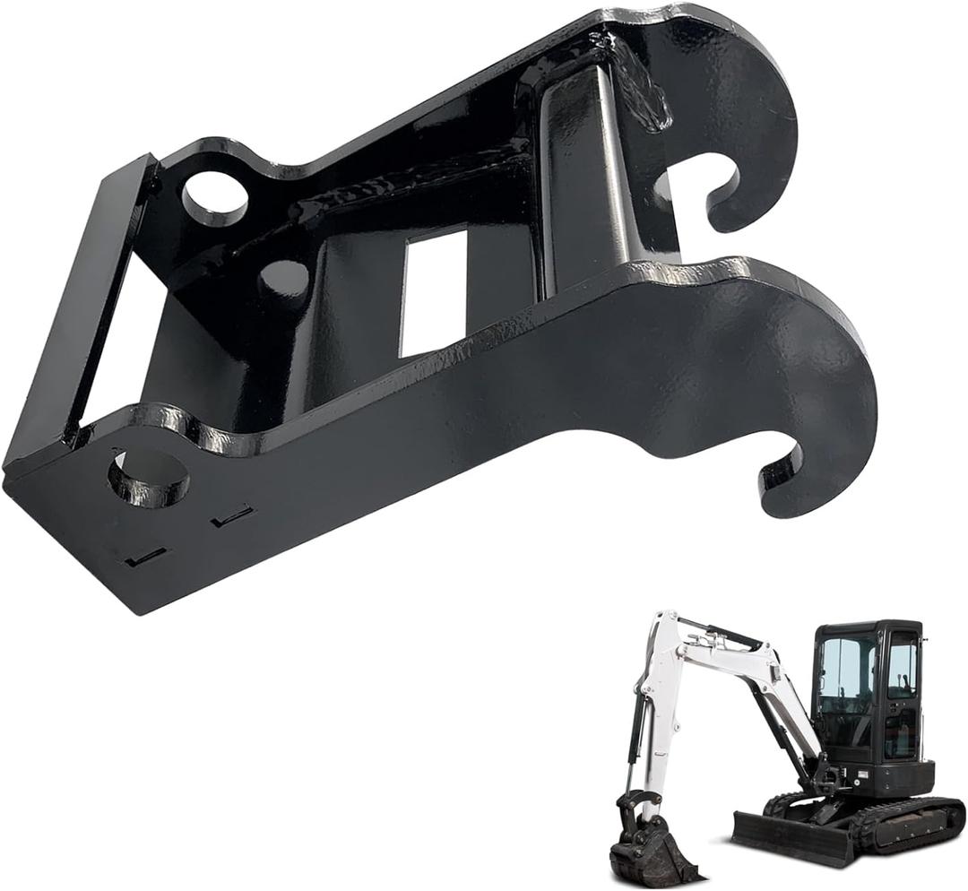 X-Change Coupler Bracket, Mini Excavator Attachment Quick Hitch Coupler Black-Coating Steel Attach Coupler for Bob-cat E Series